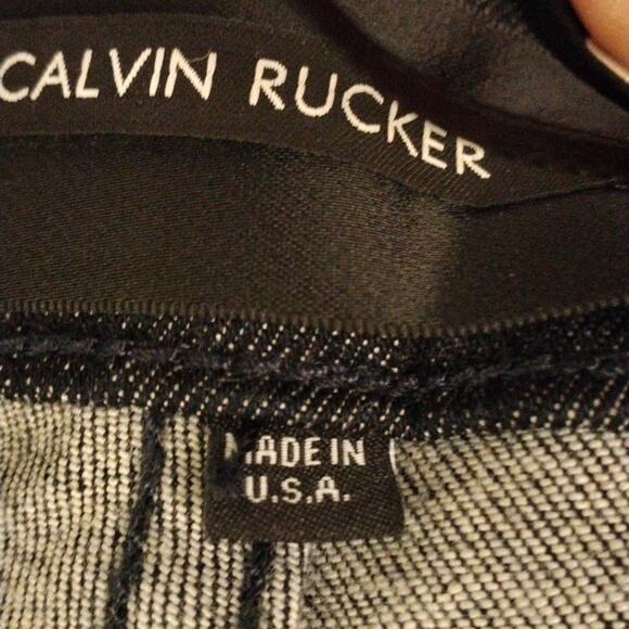Rare Calvin Rucker Jeans Heartbreaker Sz 25 Black Silver Studs Designer Vintage - Picture 9 of 12